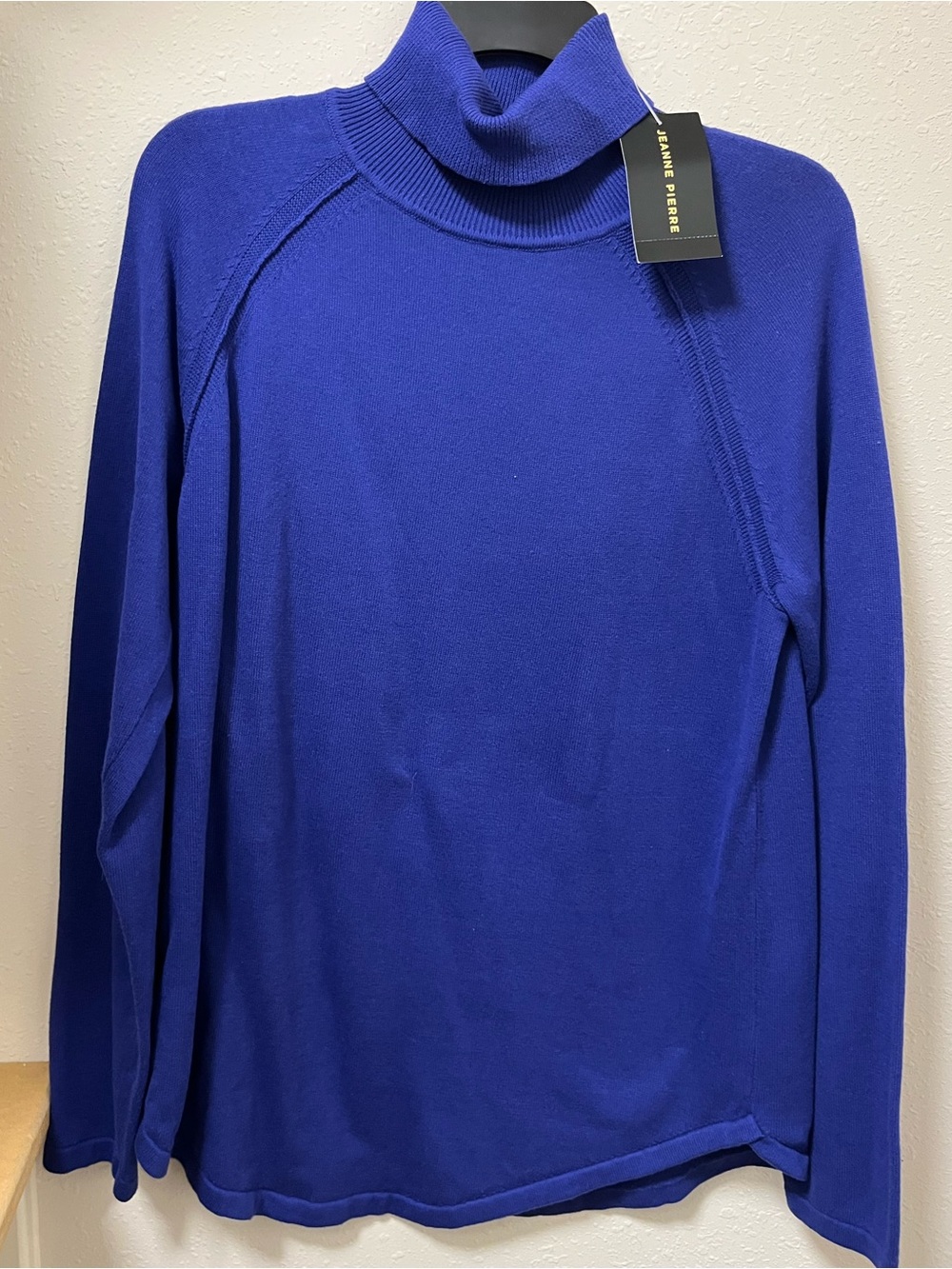 JEANNE PIERRE Royal Blue Turtleneck Sweater